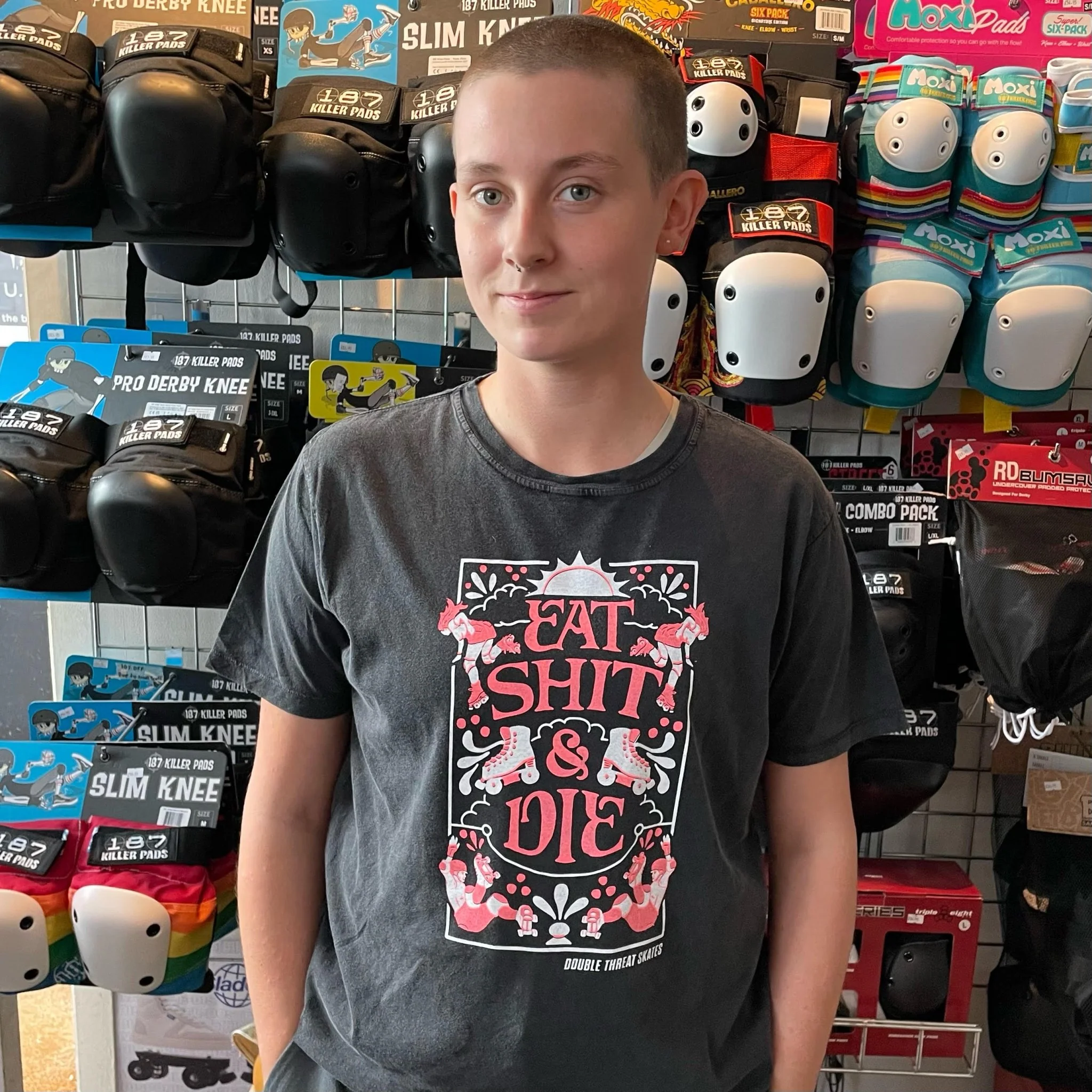 EAT SHIT AND DIE Unisex T-Shirt - Image 3