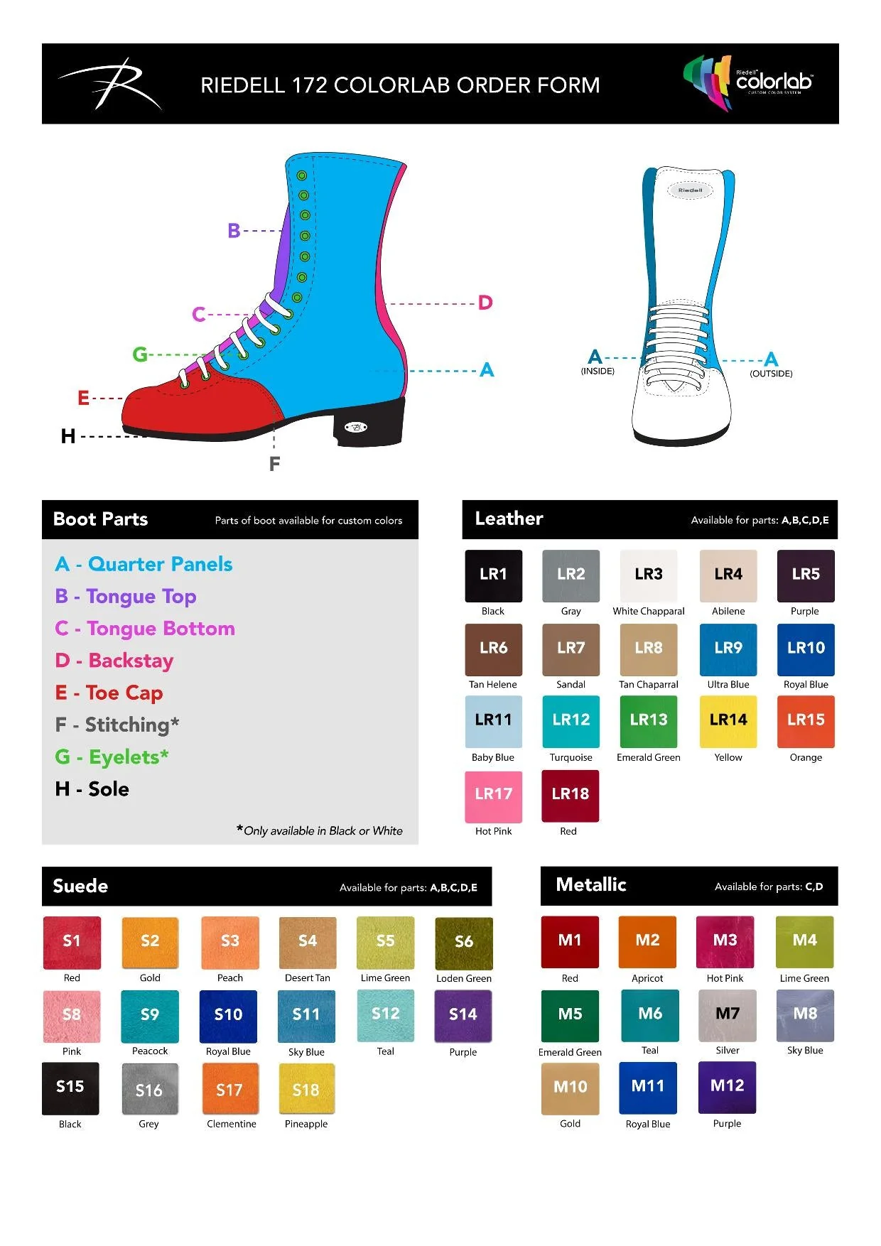 PRE-ORDER: Riedell 172 ColorLab Boots - Image 7