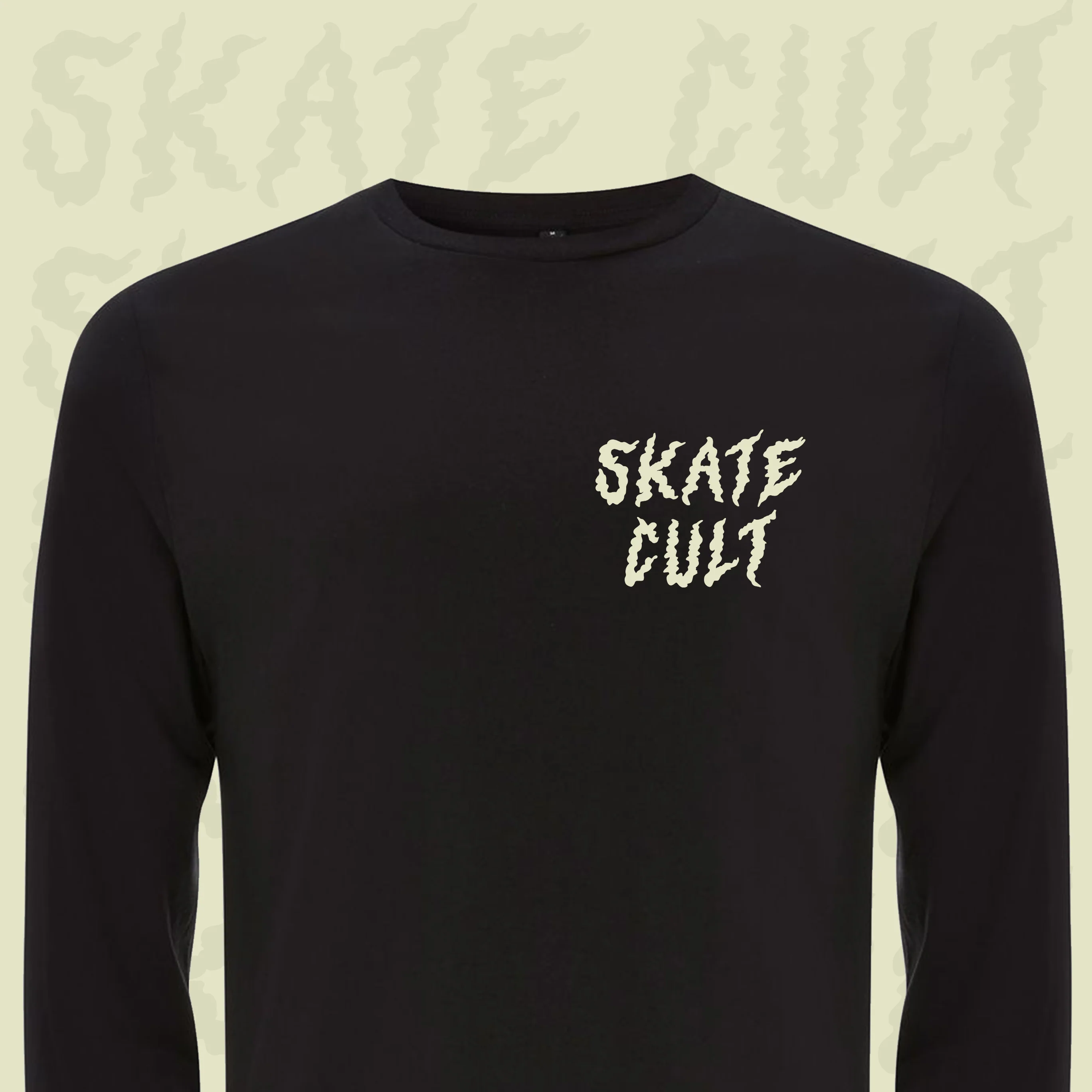 Skate Cult Long Sleeve Tee - BLACK - Image 5