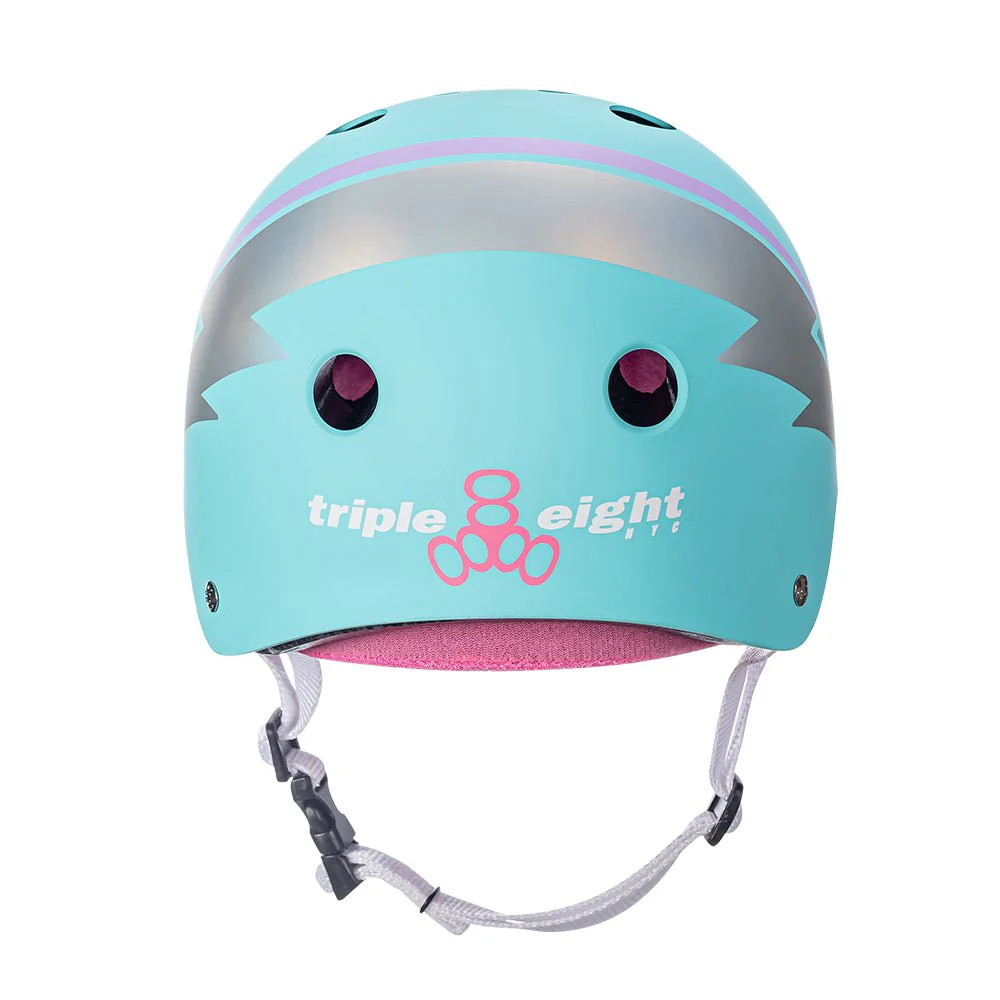 Triple 8 Certified Sweatsaver Helmet - Teal Hologram - Image 3
